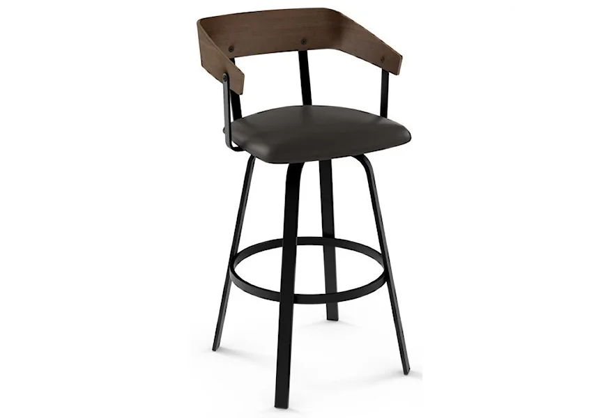 Nordic 34" Spectator Height Carson Swivel Stool by Amisco at Esprit Decor Home Furnishings